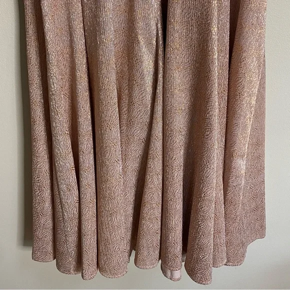 Anthropologie Dress The Population Rose Gold Loreley Delilah Midi Dress Medium - Picture 13 of 16